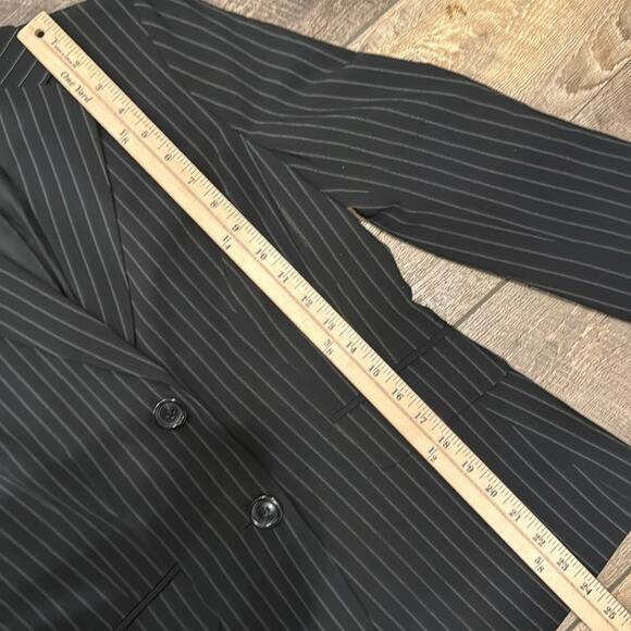 Ann Taylor Tailored Pinstripe Black White Blazer Size 6 - Picture 5 of 7
